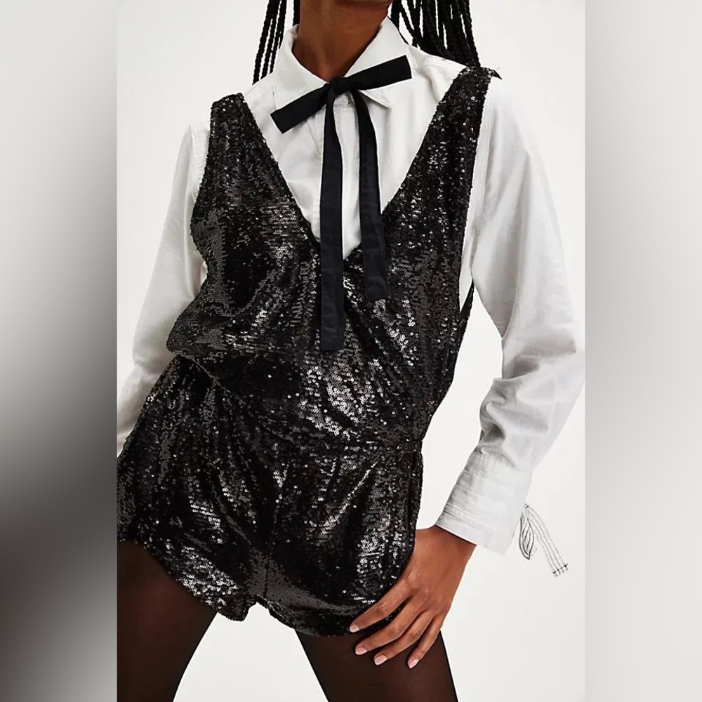 Function & Fringe Edit | Sale Free People Black Sequin Jumpsuit - Picture 6 of 8